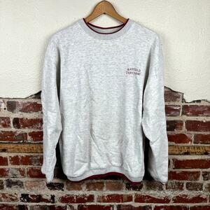 Vintage Mayfield Dairy Sweatshirt Sz Large Grey Fleece Crewneck Embroidered 90s